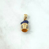 Dije Pato 5.55gr / 3cm / Circones Blancos Azules Oro Amarillo ©