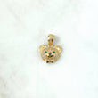 Dije Cabeza de Oso Corbatin 2.85gr / 2.2cm / Circones Blancos Negros Ojos Verdes Oro Amarillo