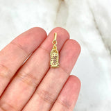 Dije Virgen de Guadalupe 1.15gr / 2.3cm / Circones Verdes Fucsias Oro Amarillo