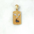 Dije Placa San Miguel Arcángel 5gr / 3.4cm / Dos Oros Amarillo Blanco ©