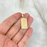 Dije Placa San Miguel Arcángel 5gr / 3.4cm / Dos Oros Amarillo Blanco ©