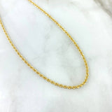 Cadena Lazo 3.95gr / 60cm / 2mm Oro Amarillo +3 *