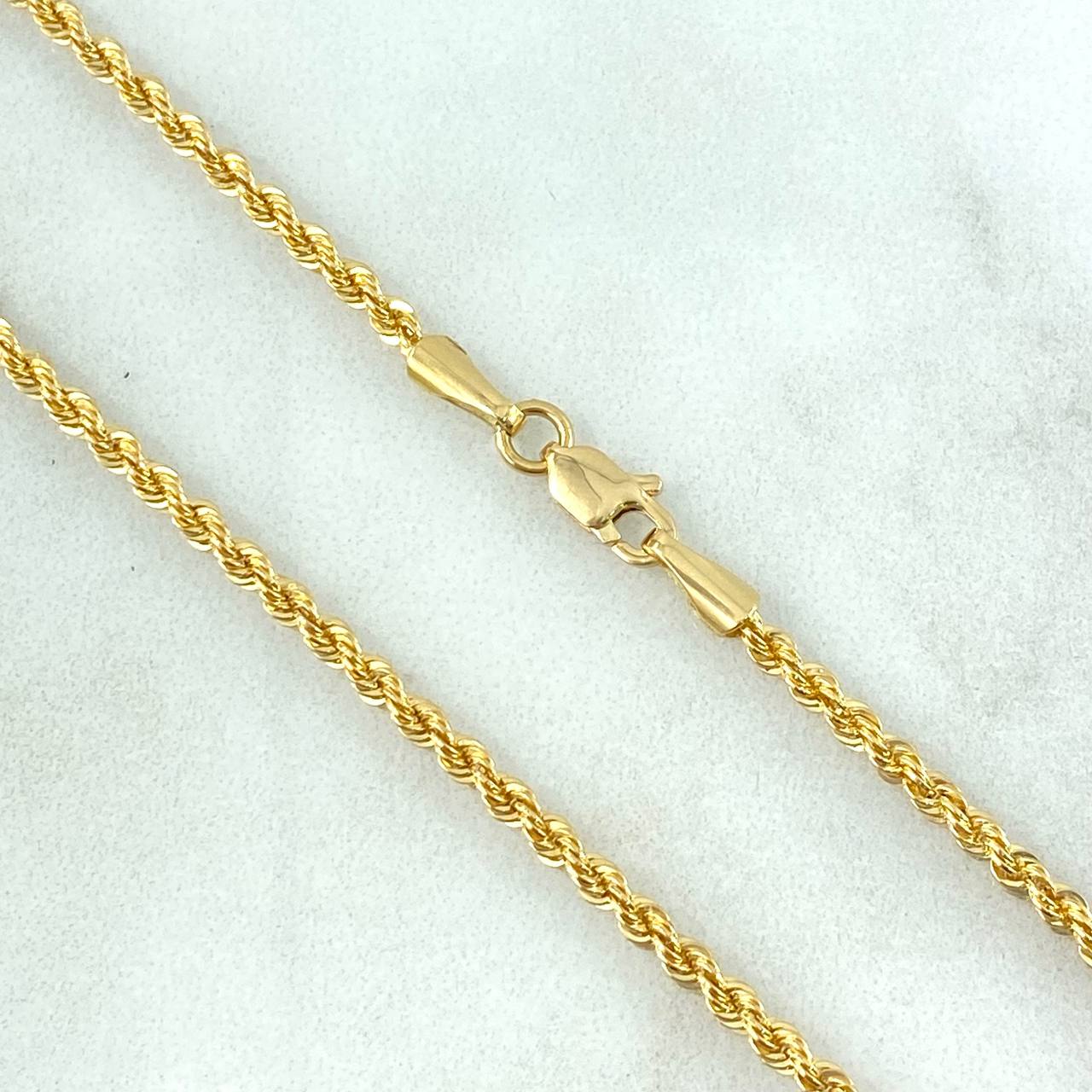 Cadena Lazo 3.95gr / 60cm / 2mm Oro Amarillo +3 *