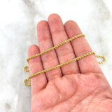Cadena Lazo 3.95gr / 60cm / 2mm Oro Amarillo +3 *