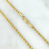 Cadena Lazo 1.6gr / 40cm / 1.6mm Oro Amarillo +3 18K