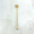 Piercing Industrial Corazon 1.1gr / 4.9cm-1mm Circones Blancos Oro Amarillo (Joya) ©
