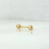 Piercing Esferas 0.3gr / 0.7cm / 3mm Oro Amarillo (Joya) *