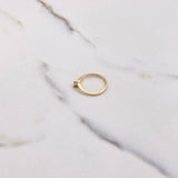 Anillo Solitario Linea Invertida 1.7gr / T7 / Circon Blanco Oro Amarillo $