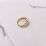 Anillo Aros Cruzados 4.8gr / T8 / Tres Oros $