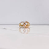 Anillo Aros Cruzados 4.8gr / T8 / Tres Oros $