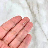 Piercing Chispa Curva 0.15gr / 0.7cm / Circon Celeste Oro Amarillo (Joya) *