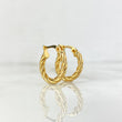 Candongas Lore 1.4gr / 1.6cm / Entorchadas Oro Amarillo *