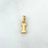 Dije Letra I Lisa 0.55gr / 1.4cm / Oro Amarillo