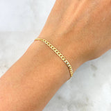 Pulso Cubano 2.1gr / 20cm / 2.7mm Oro Amarillo +3 18K *