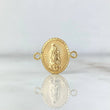 Herraje Virgen Guadalupe 0.95gr / 1.8cm / Ovalada -Troquelada Oro Amarillo 18K