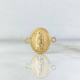 Herraje Virgen Guadalupe 0.95gr / 1.8cm / Ovalada -Troquelada Oro Amarillo 18K