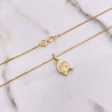 Cadena Veneciana 1.3gr / 50cm + Dije Herradura Caballo Troquelado 0.45gr 1.5cm / Oro Amarillo (Oferta) &