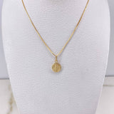 Cadena Veneciana 1.75gr / 50cm + Dije Virgen Milagrosa Troquelada 0.45gr / 1.5cm / Oro Amarillo (Oferta) $