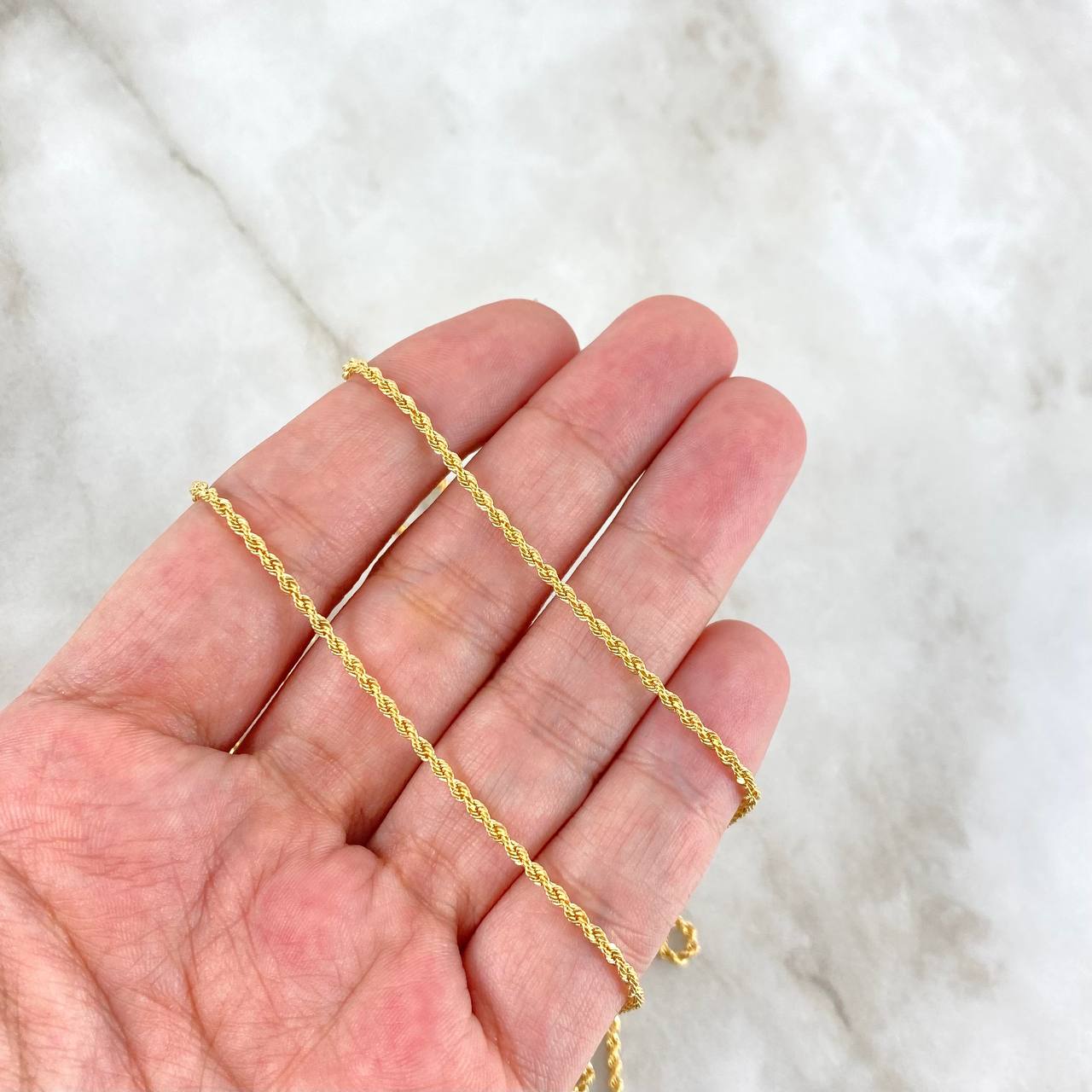 Cadena Lazo 2.05gr / 60cm / 2mm Oro Amarillo +3 *