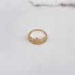Anillo Corona Corazon 2.6gr / T6 1/4 / Circones Blancos Oro Amarillo $