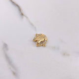 Herraje Herradura Caballo 2.9gr / 2cm / Circones Blancos Oro Amarillo $