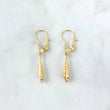 Candongas Corneta Rayadas 0.8gr / 2.5cm / Circones Rosas Oro Amarillo