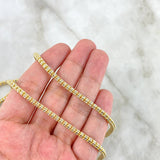 Cadena Ice 24.15gr / 60cm / 3.3mm Diamantada Dos Oros Amarillo Blanco +3 ©