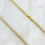 Cadena Ice 24.15gr / 60cm / 3.3mm Diamantada Dos Oros Amarillo Blanco +3 ©