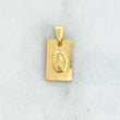 Dije Placa Rectangular Virgen Guadalupe 0.8gr / 1.7cm-0.8cm / Bordes Lisos Oro Amarillo ©