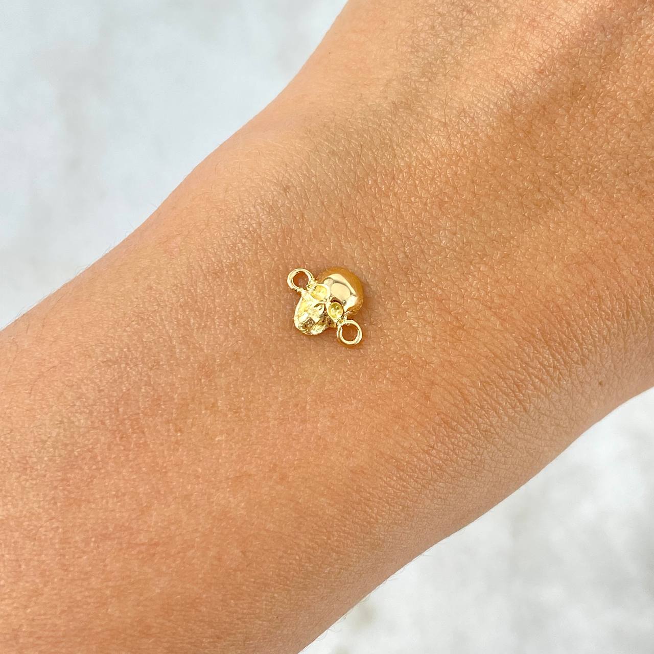 (revision)Herraje Calavera 0.5gr / 1cm / Oro Amarillo ©