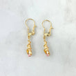 Candongas Corneta Lazo 0.95gr / 2.5cm / Circones Rosas Oro Amarillo