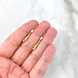 Candongas Corneta Lazo 0.95gr / 2.5cm / Circones Rosas Oro Amarillo