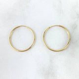 Candongas Aro Liso 1.05gr / 2.4cm / Oro Amarillo 18K