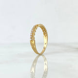 Anillo Lazo Intercalado 1.85gr / T7 1/4 / Circones Blancos Oro Amarillo ©