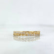 Anillo Lazo Intercalado 1.85gr / T7 1/4 / Circones Blancos Oro Amarillo ©
