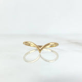 Anillo Tiara en V 0.9gr / T5 1/2 / Oro Amarillo ©