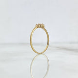 Anillo Flor 1.35gr / T7 1/2 / Circones Blancos Oro Amarillo