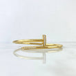 Pulso Aro Clavo 28.5gr / 19cm / 3mm Diamantes Blancos 45pts Oro Amarillo (Joya)