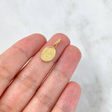 Dije San Miguel Arcangel 0.55gr / 2cm / Mate Troquelado Oro Amarillo