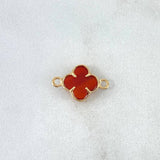 Herraje Trébol VCyA 0.6gr / 1.5cm / Ámbar Rojo Lisa Oro Amarillo Nac.Esp.