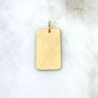 Dije Placa Rectangular 2.95gr / 3.5cm-1.5cm / Lisa - Texturizada Oro Amarillo ©