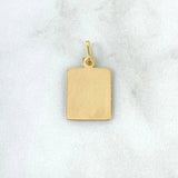 Dije Placa Cuadrada 1.3gr / 2.3cm-1.3cm / Lisa - Texturizada Oro Amarillo ©