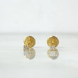 Topos Chispas 0.55gr / 2.3mm Circones Blancos Oro Amarillo ©