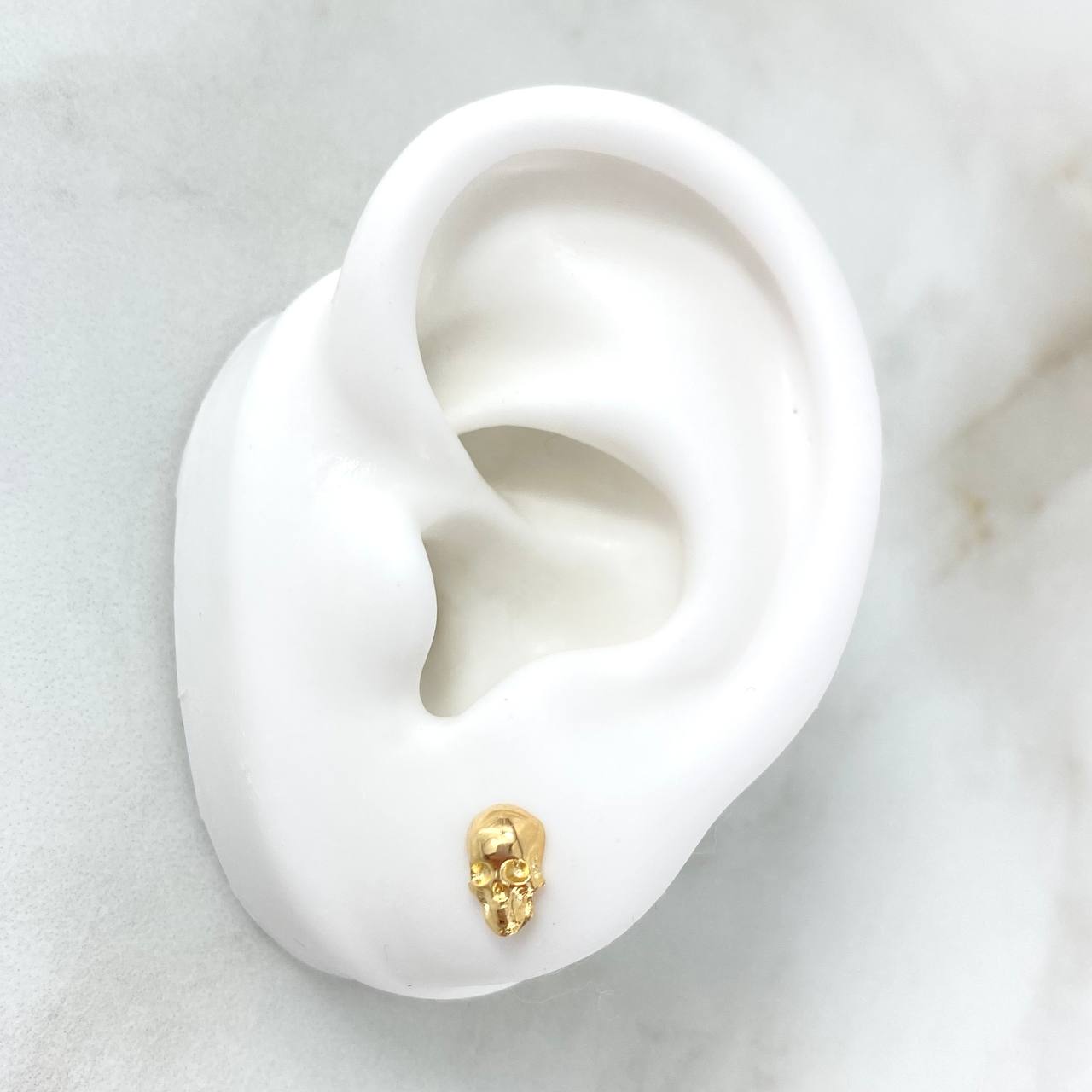 Topos Calavera 1.3gr / 8mm Oro Amarillo 18K *