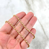 Cadena Militar 16.95gr / 60cm / 3mm Bola Diamantada Oro Amarillo *