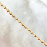 Cadena Militar 16.95gr / 60cm / 3mm Bola Diamantada Oro Amarillo *