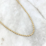 Cadena Militar 16.95gr / 60cm / 3mm Bola Diamantada Oro Amarillo *