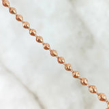Pulso Militar 6.2gr / 19.5cm / 3mm Bolas Diamantadas Oro Rosa