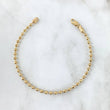 Pulso Militar 6.4gr / 19.5cm / 3mm Bolas Diamantadas Oro Amarillo ©