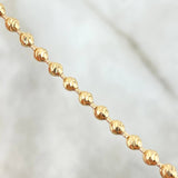 Pulso Militar 6.25gr / 20cm / 3mm Bolas Diamantadas Oro Amarillo